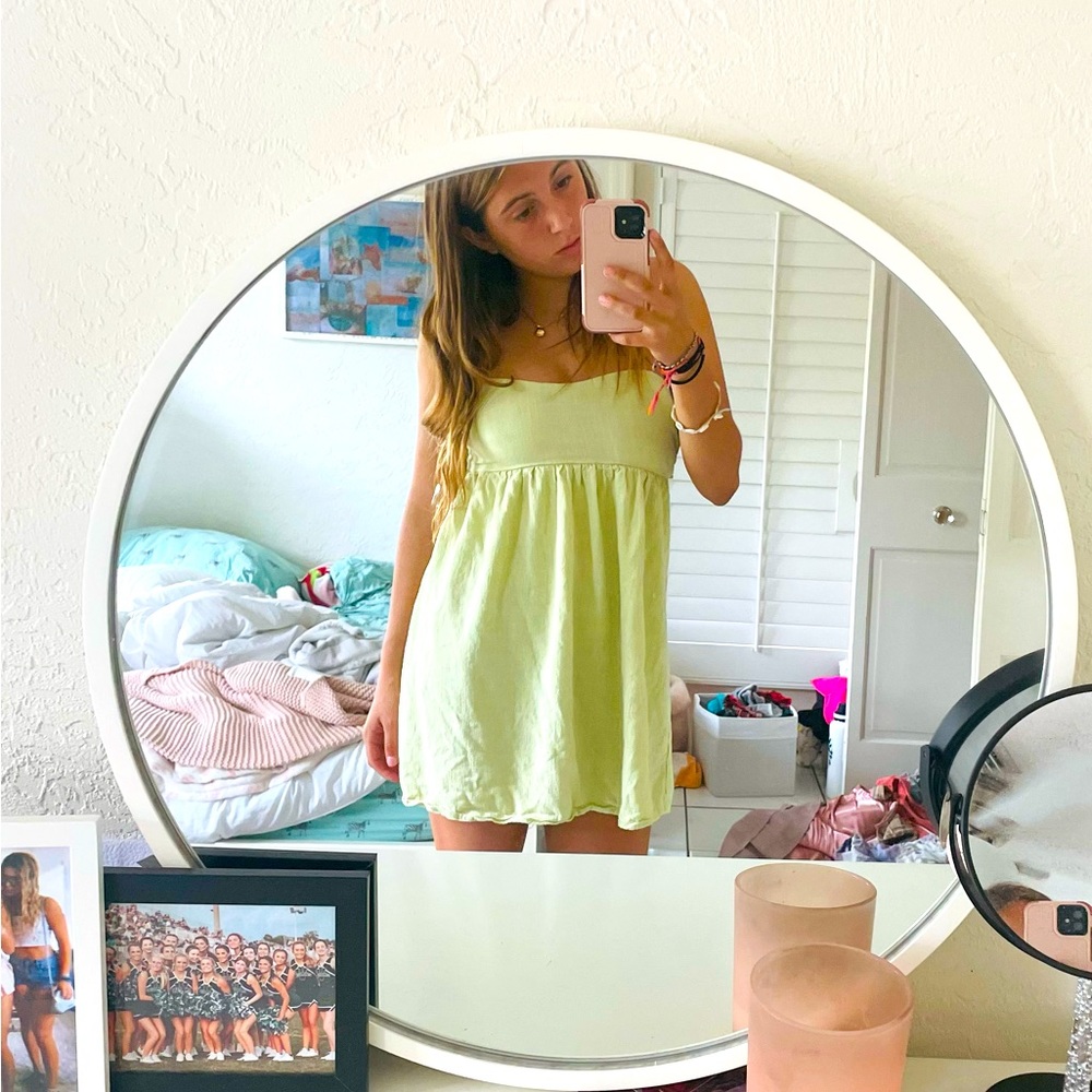 Light sage strapless pacsun mini dress